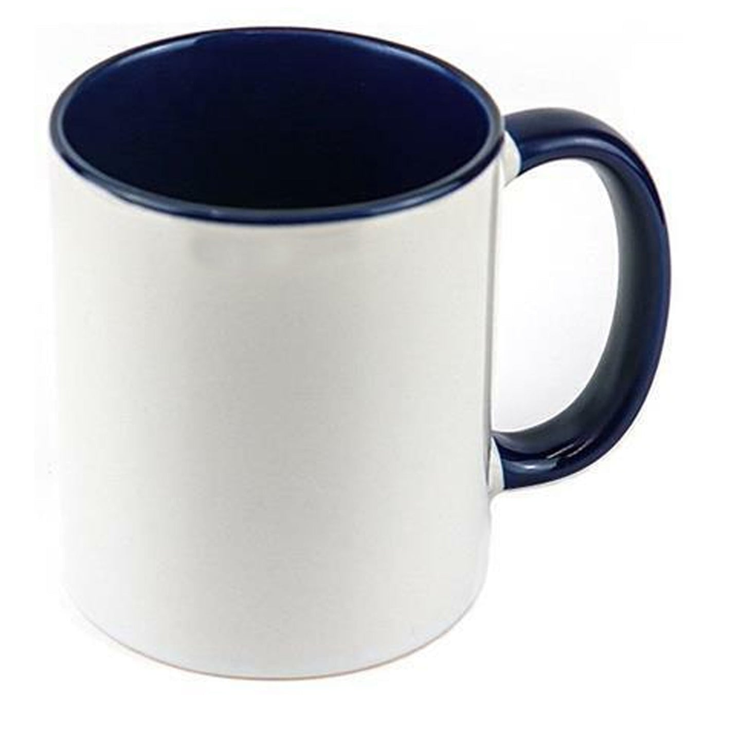 11 once White sublimation mugs inner color NAVY and handle with reinforced foam box packaging (a9)