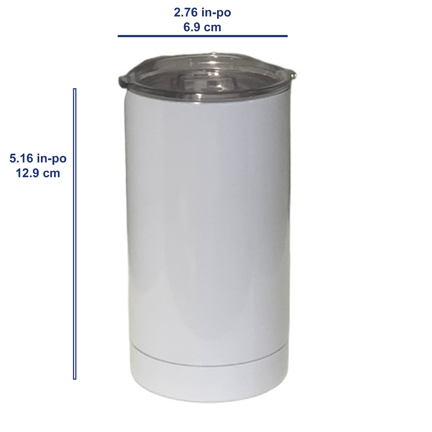 12 oz White Stainless Steel Sublimation Cup