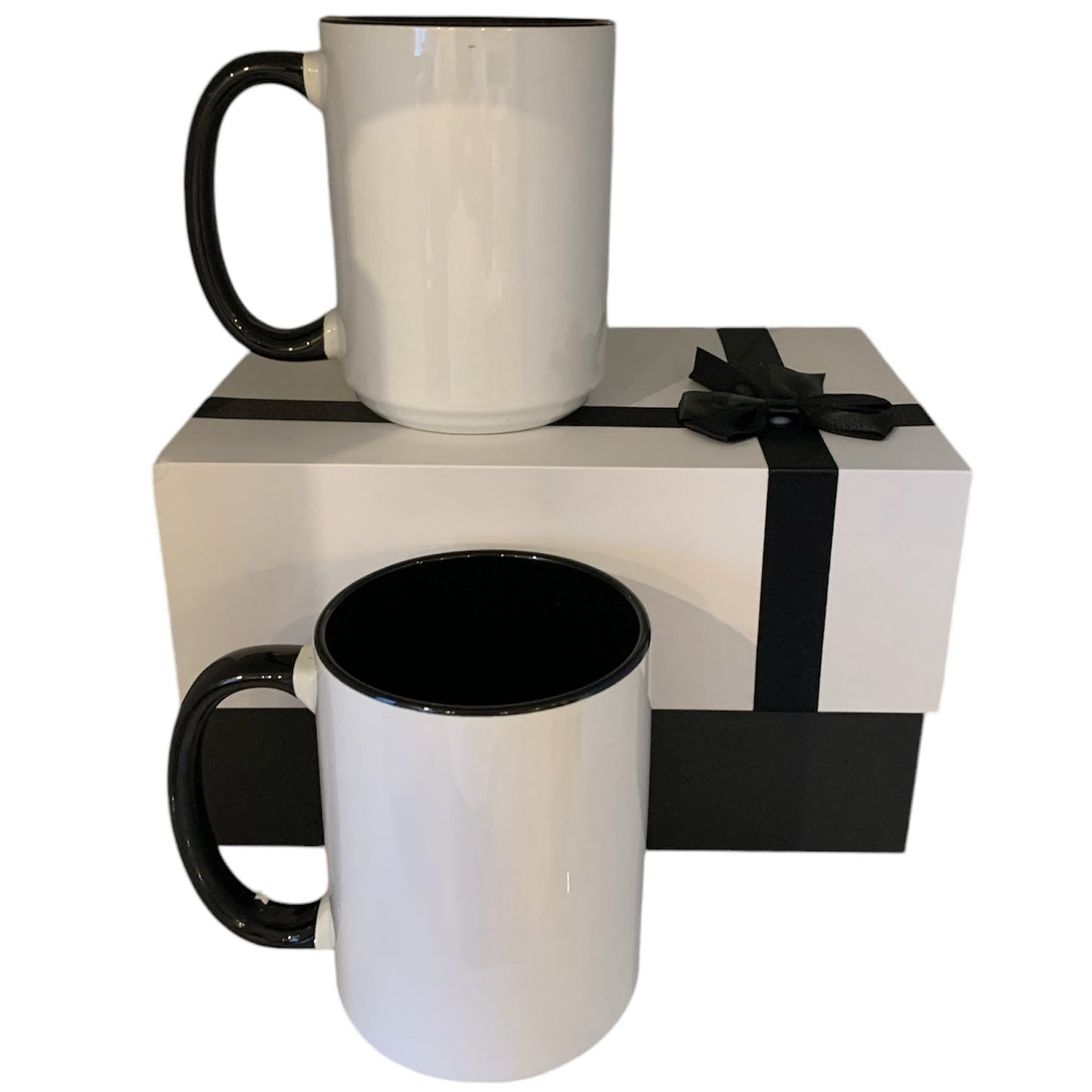 Gift boxes with 2 x 15 oz mugs inner color black