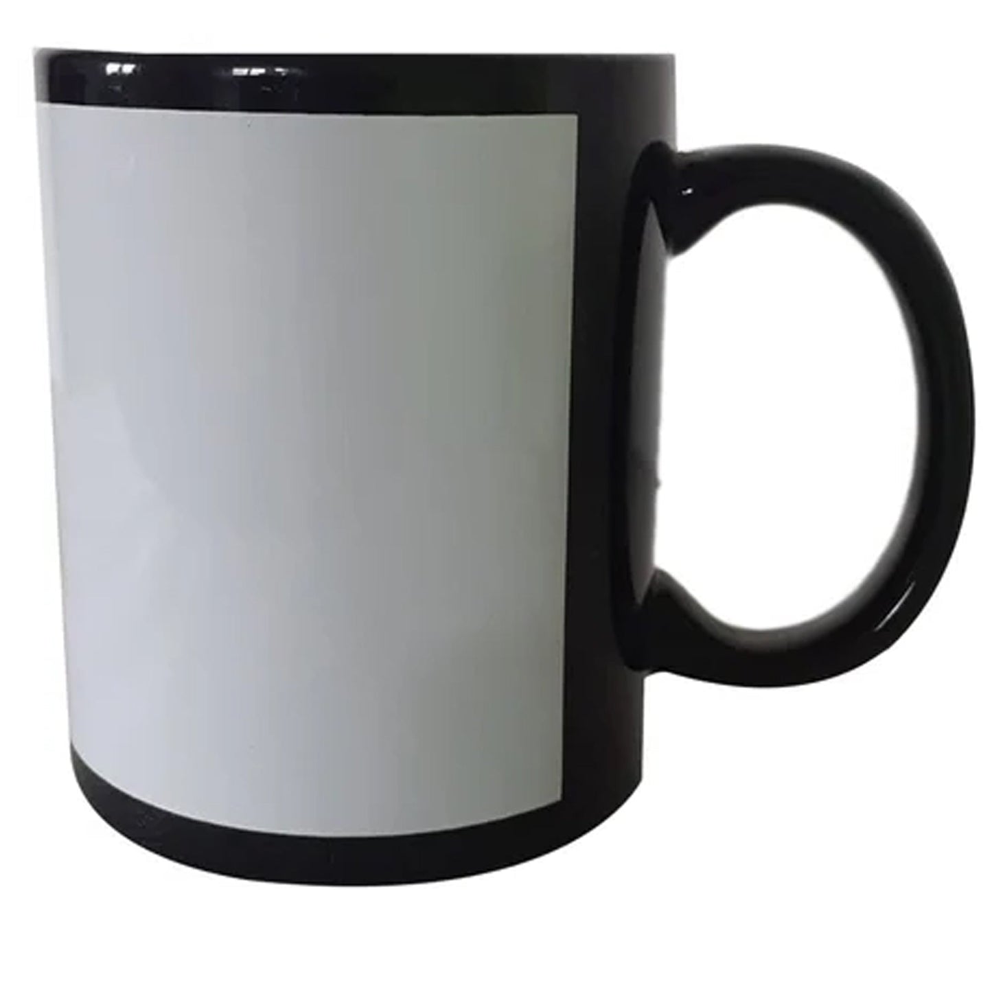 15 once black mugs with white strip with reinforced foam box packaging