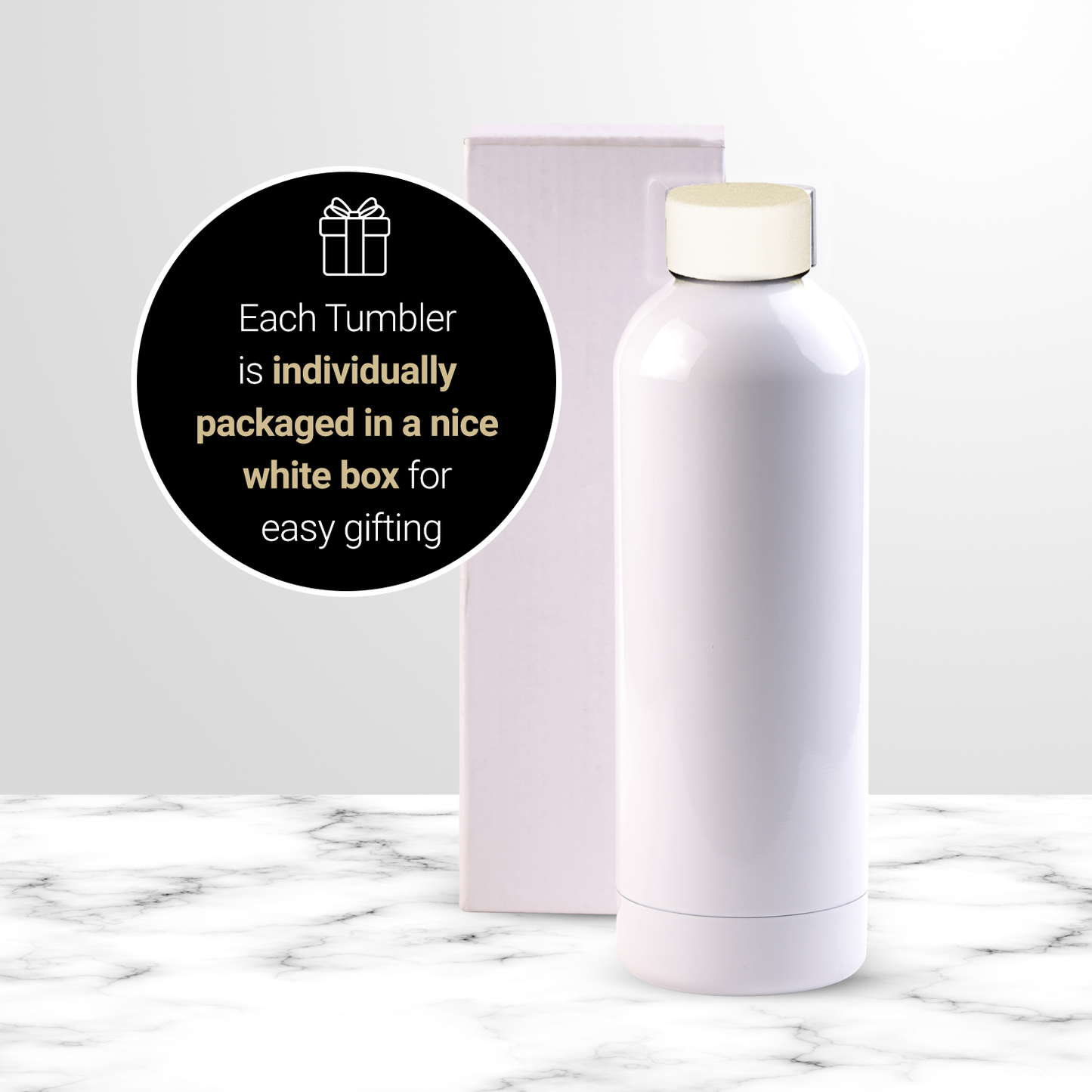 17oz (500ml)Sublimation Blank Stainless Steel (Double insulated hot- cold 8 hours)Water Bottle