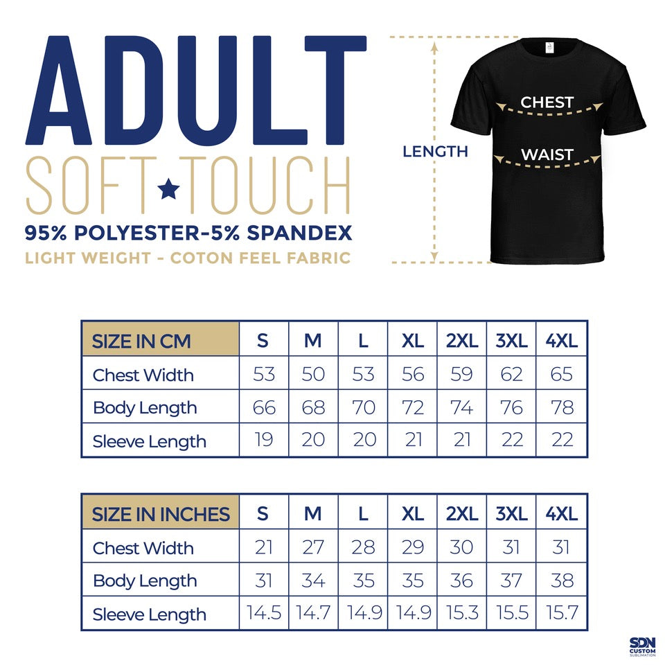 5 Pack-Adult T-Shirts Black Super Soft (95% Polyester-5% Spandex) -