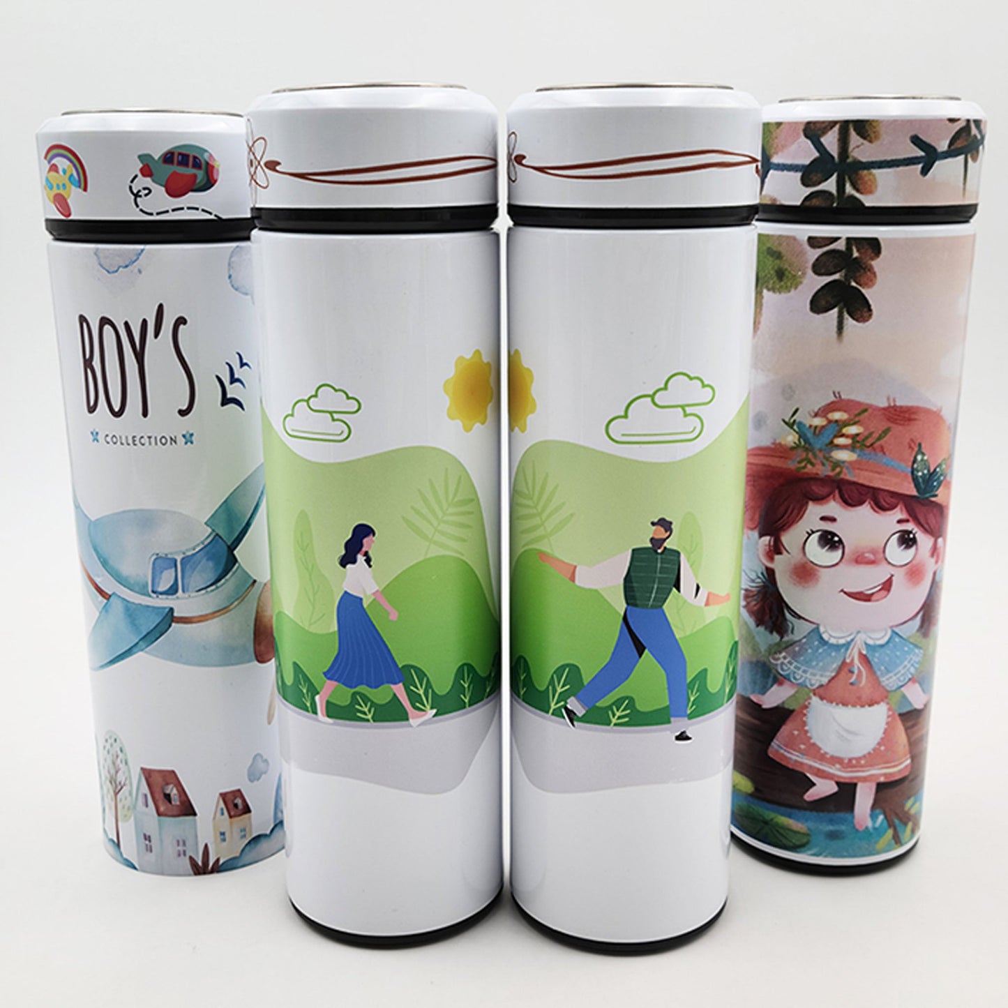 500 ml double wall stainless steel vacuum cup with temperature LED display lid,