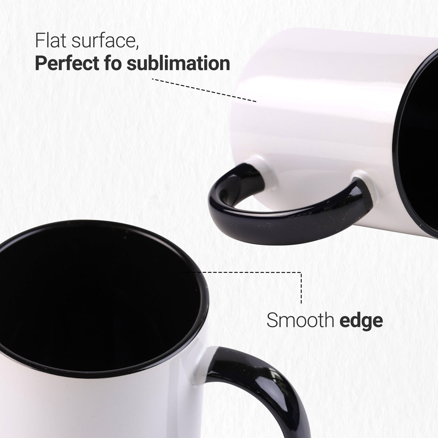 11 once White sublimation mugs inner color BLACK and handle with reinforced foam box packaging (a1)