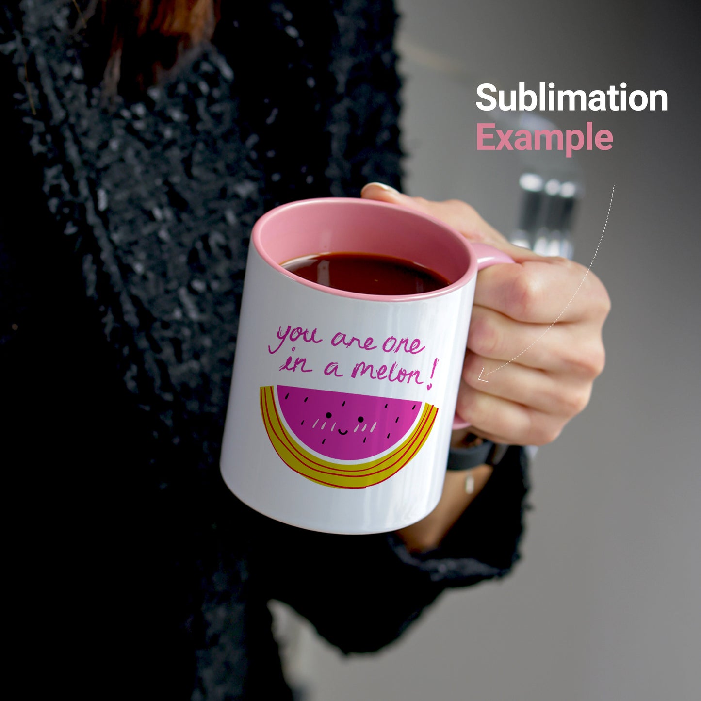 11 once White sublimation mugs inner color PINK and handle with reinforced foam box packaging (a2)