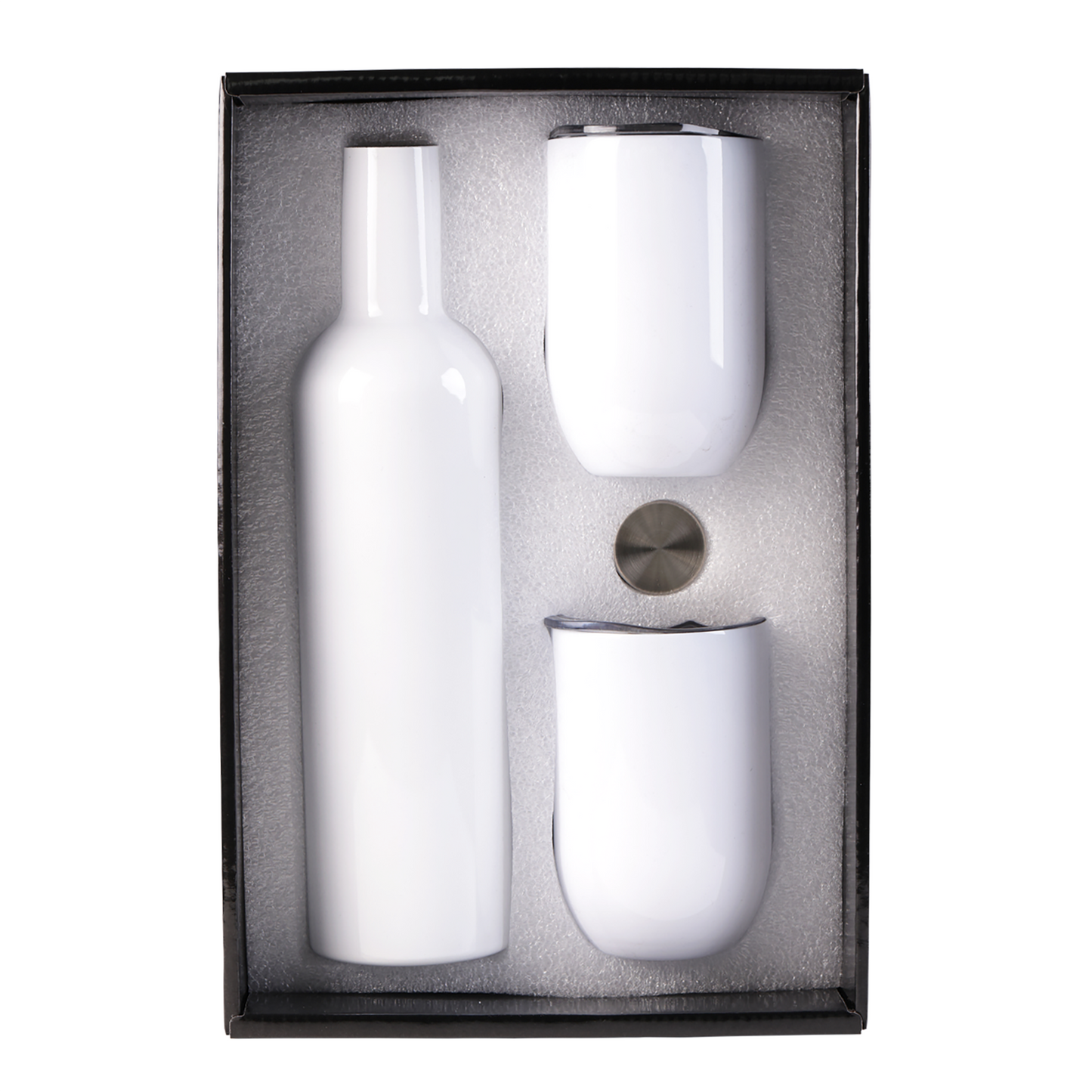 2 pack- Gift box Sublimation Wine Tumbler and Bottle Gift Set Stainless Steel Wine Tumblers12 oz 2 Pcs and 1pcs 26 oz