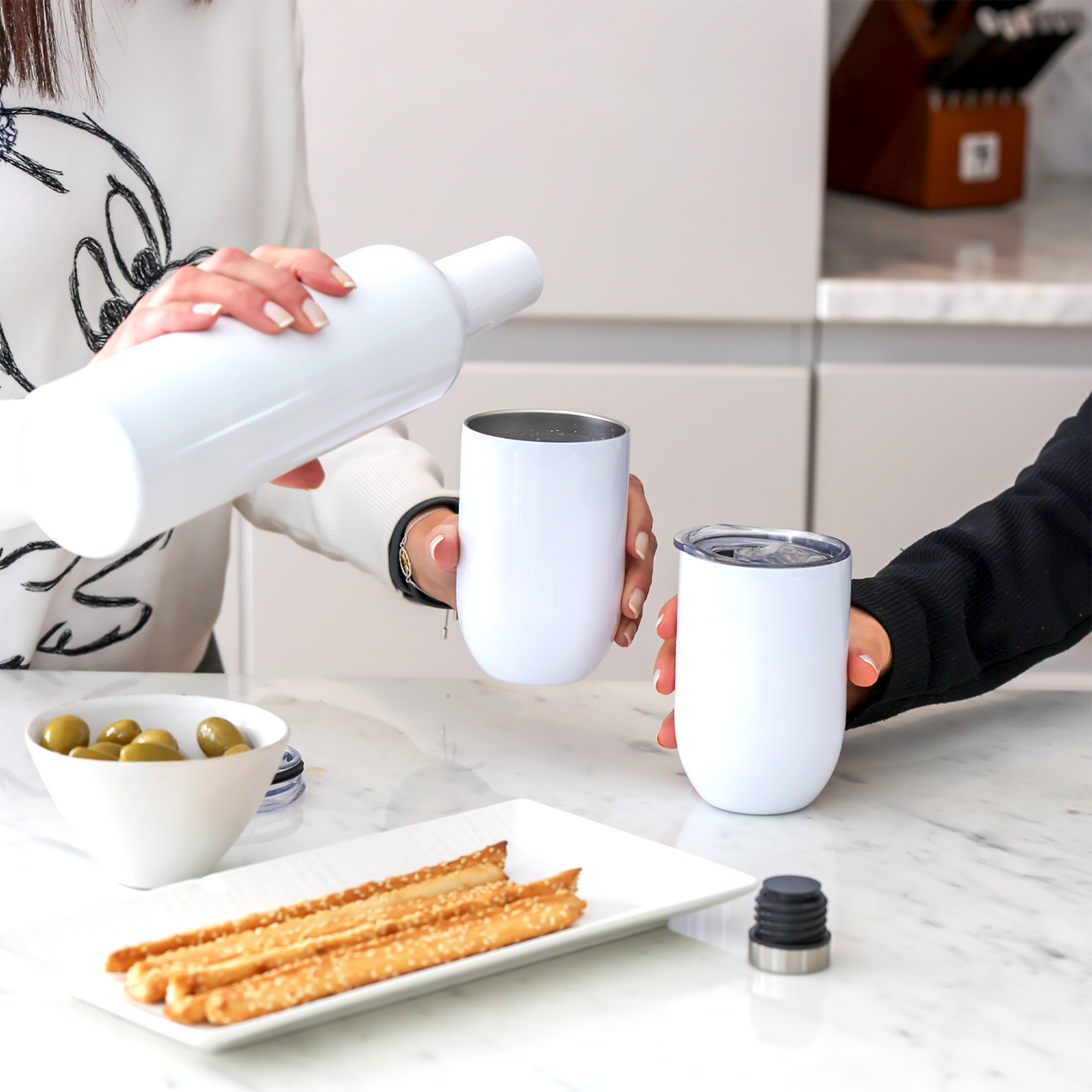 Gift box Sublimation Wine Tumbler and Bottle Gift Set Stainless Steel Wine Tumblers12 oz 2 Pcs and 1pcs 26 oz
