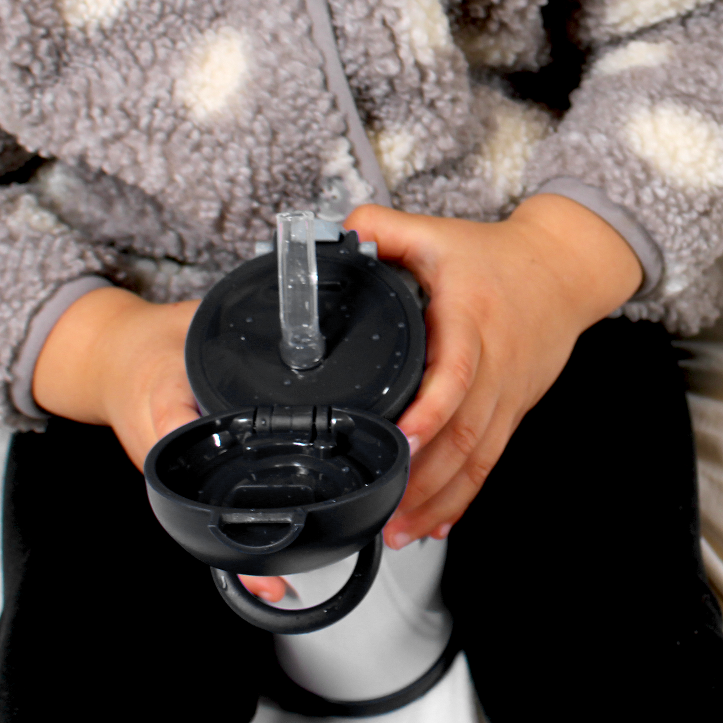 SDN SULIMATION Kids Water Bottle, 350ml BLACK