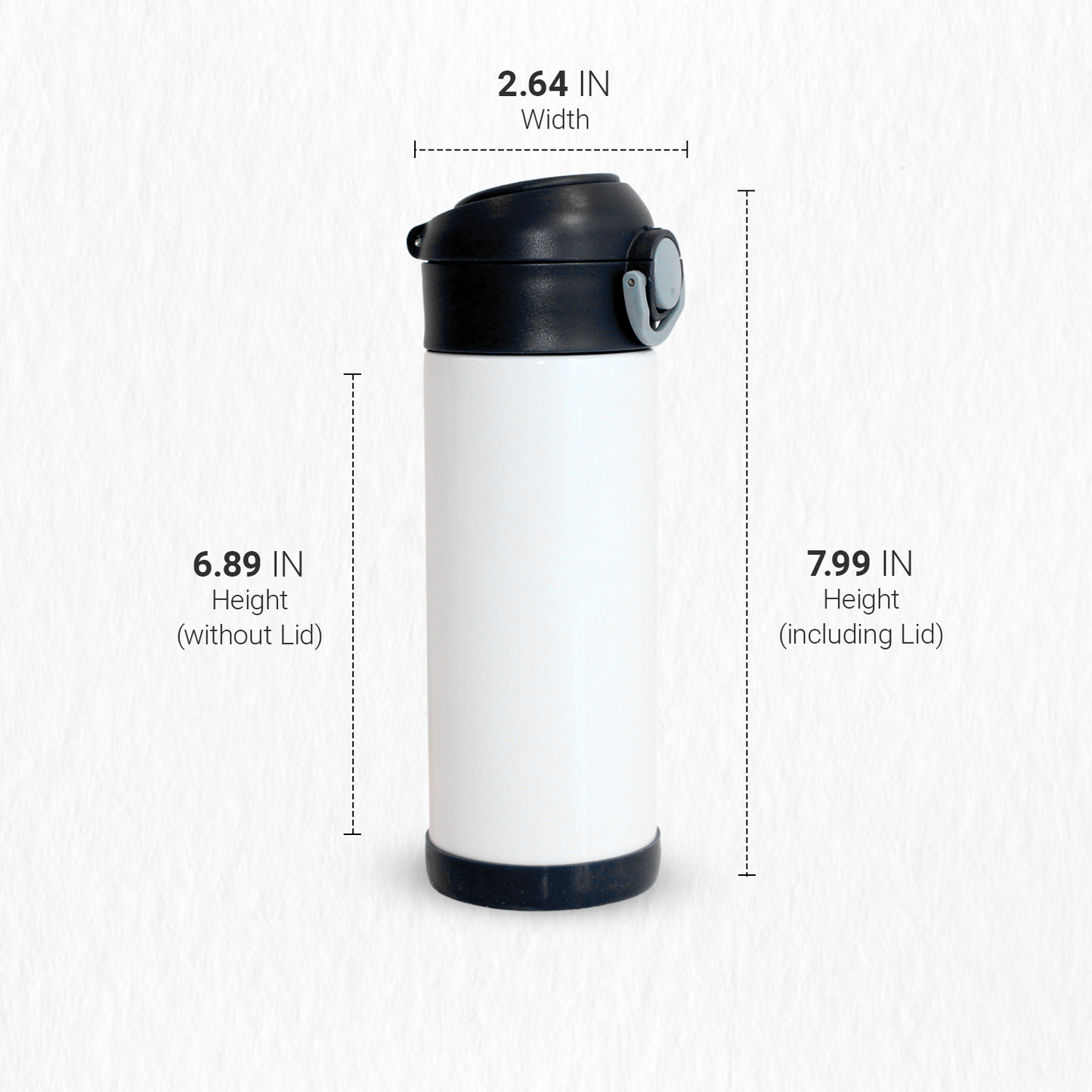 SDN SULIMATION Kids Water Bottle, 350ml BLACK