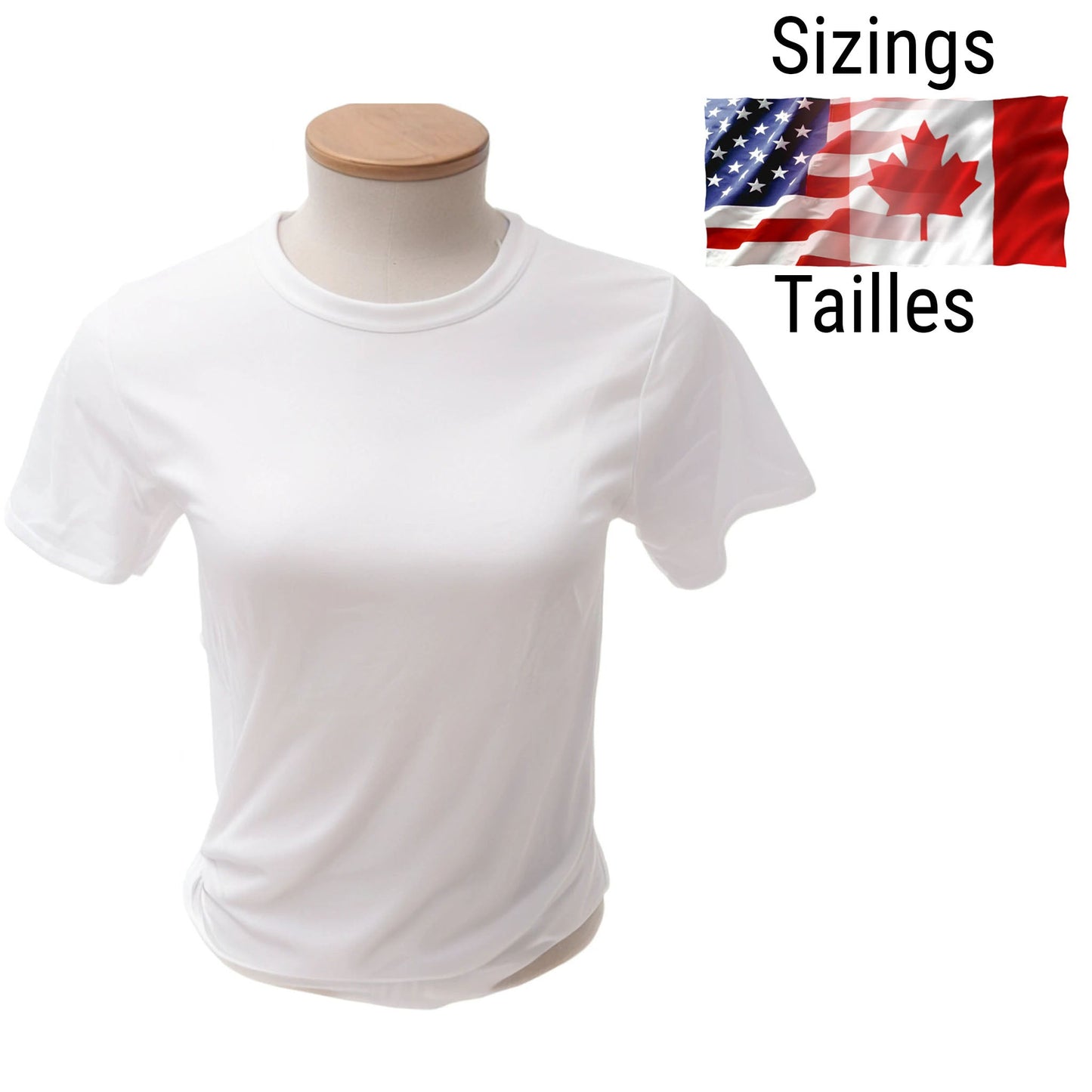 Adult SDN Sublimation T-Shirts White Super Soft (95% Polyester-5% Spandex) - Unit