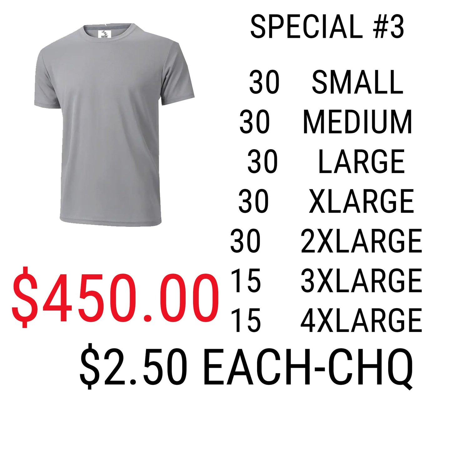 SPECIAL #3 Athletics Adult Sublimation t-shirts grey (95% Polyester-5% spandex)