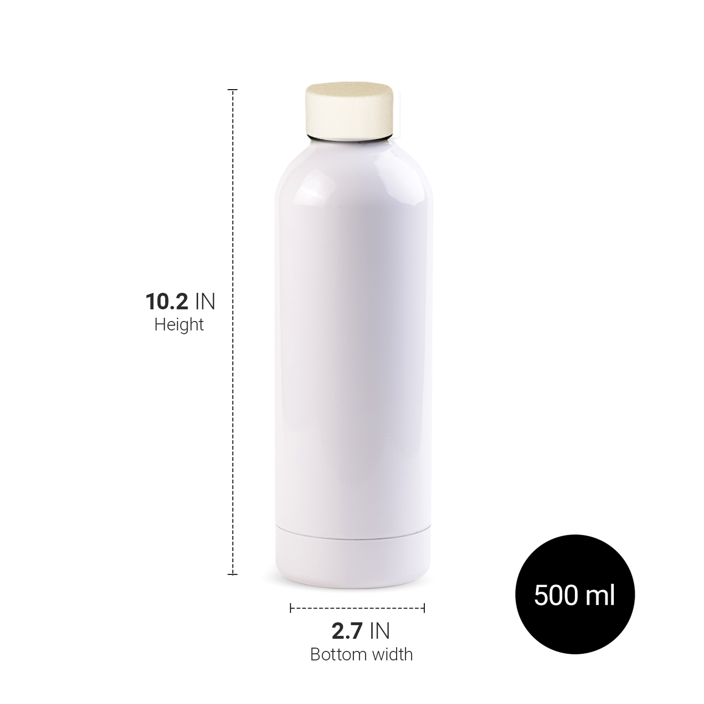 17oz (500ml)Sublimation Blank Stainless Steel (Double insulated hot- cold 8 hours)Water Bottle