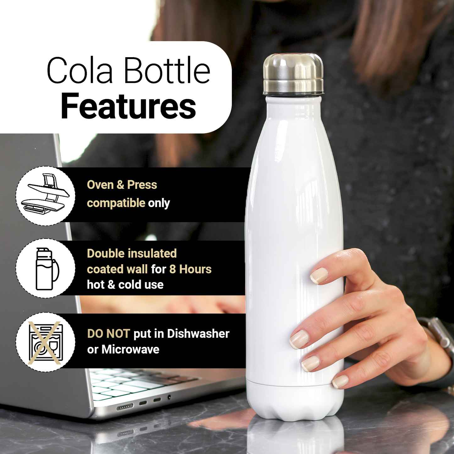 17oz (500ml)Sublimation Blank Stainless Steel (Double insulated hot- cold 8 hours)Water BottleWater Bottle(unit)