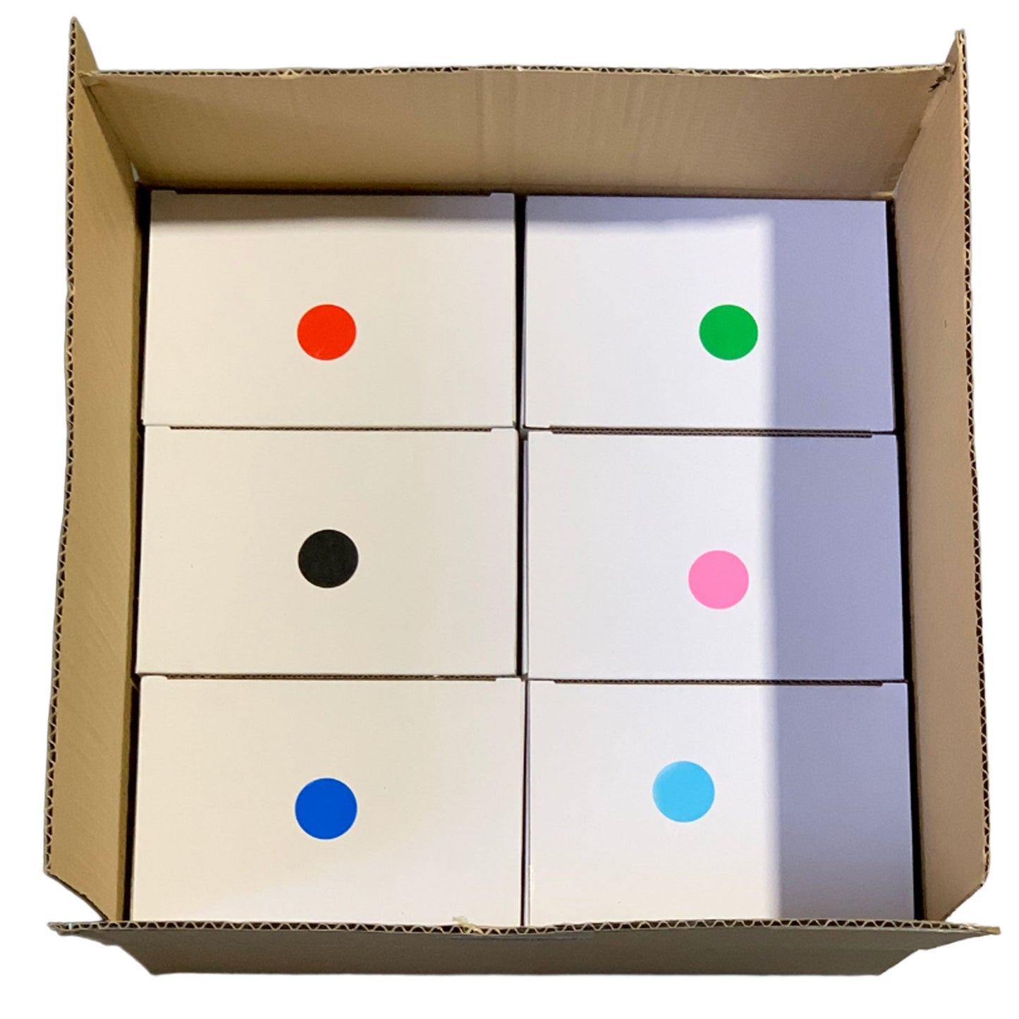 5 once MIX Multi 6 colors White sublimation mugs inner color and handle with reinforced foam box packaging