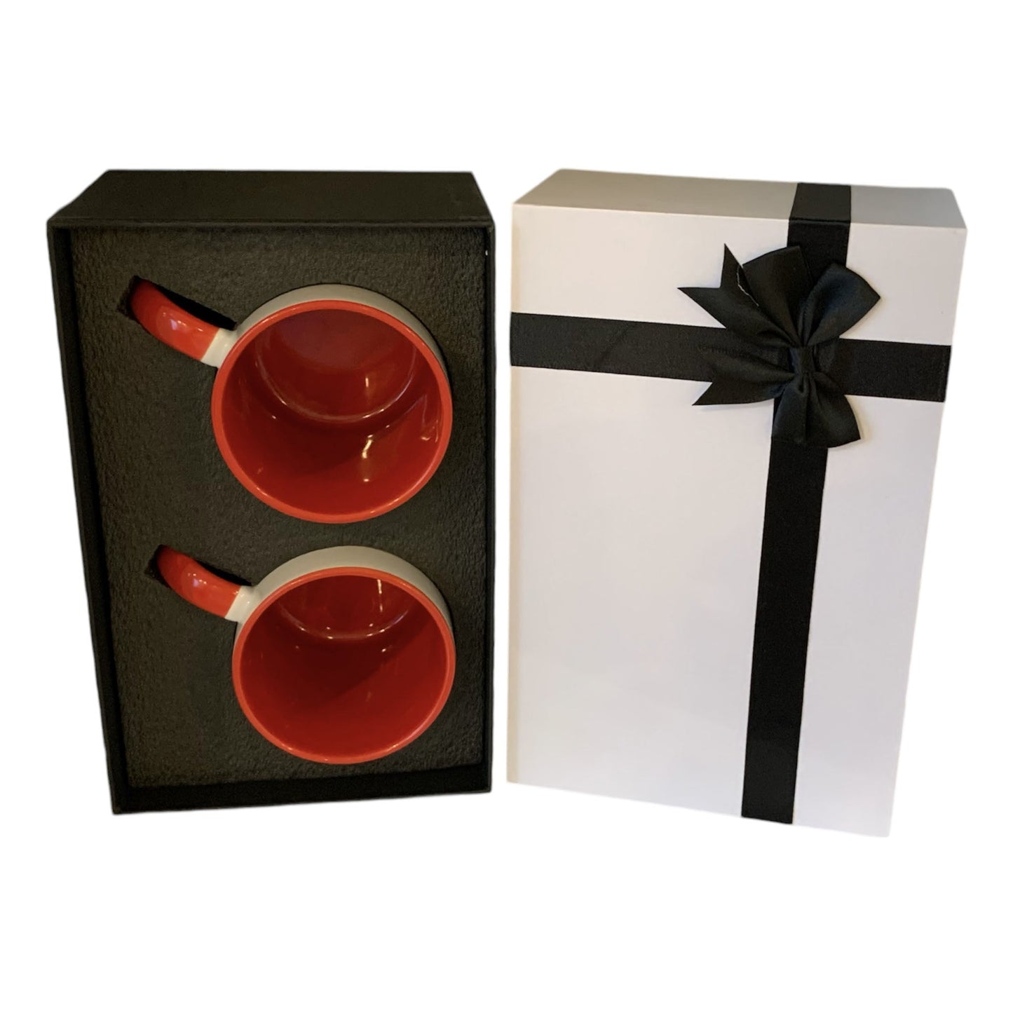 Gift boxes with 2 x 15 oz mugs inner color RED