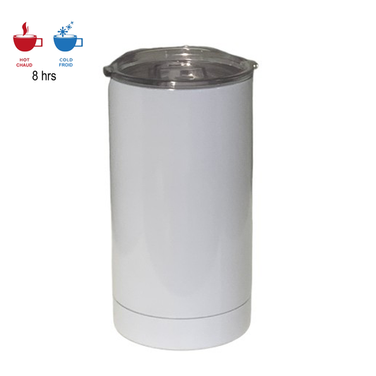 -12 oz White Stainless Steel  (Double insulated hot- cold 8 hours)Sublimation  Cup