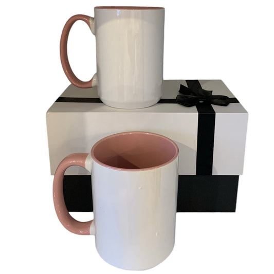 Gift boxes with 2 x  15 oz mugs inner color PINK