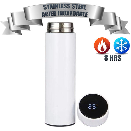 500 ml double wall  stainless steel vacuum cup with temperature LED display lid,
