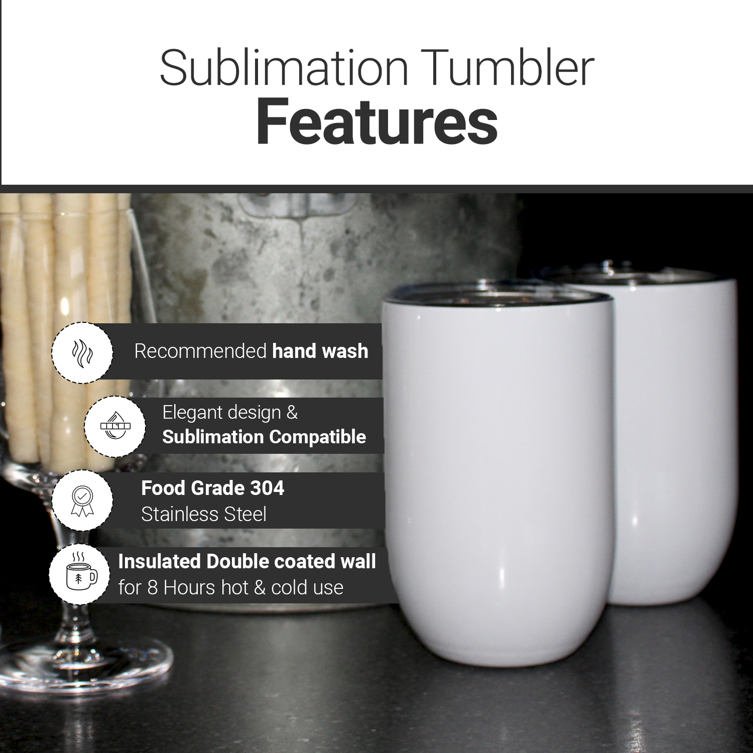 SDN SUBLIMATION 12 oz wine tumbler
