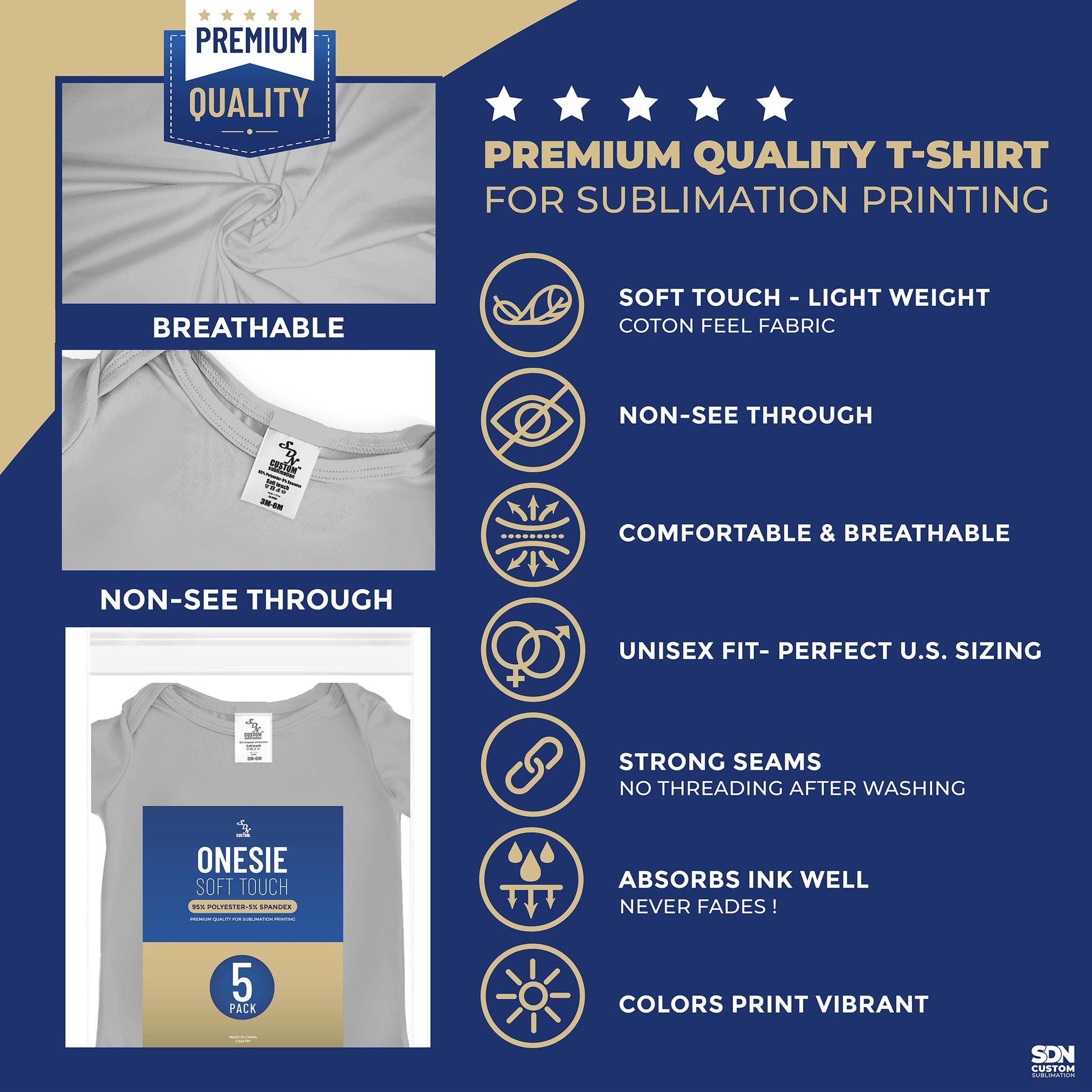 sublimation onesie blanks