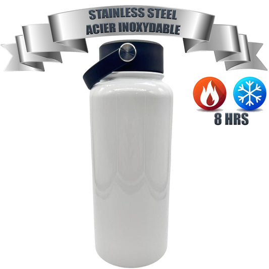 32oz stainless steel  (Double insulated hot- cold 8 hours)sublimation water bottle