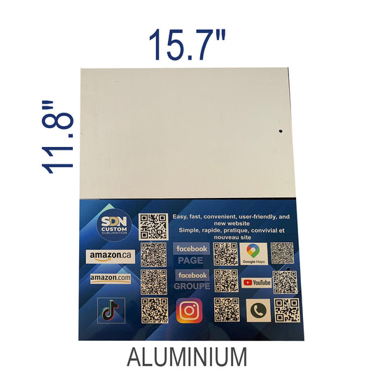 SDN Sublimation 11.8x15.7 inch Sublimation Blanks Aluminum Metal Board (WITH HOLE)