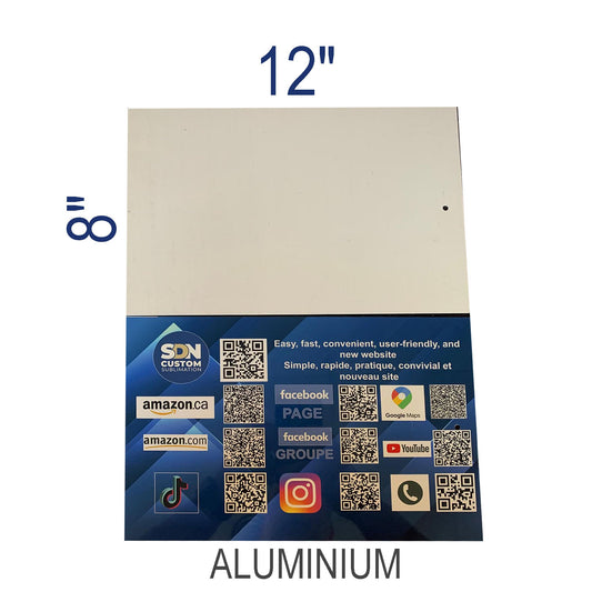 SDN Sublimation 8x12 inch Sublimation Blanks Aluminum Metal Board(WITH HOLE)