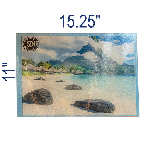 SDN Sublimation Sublimation tempered glass cutting board 11 x 15.25"(A12)