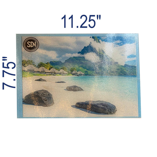 SDN Sublimation Sublimation tempered glass cutting board 7.75 x 11.25"(A13)