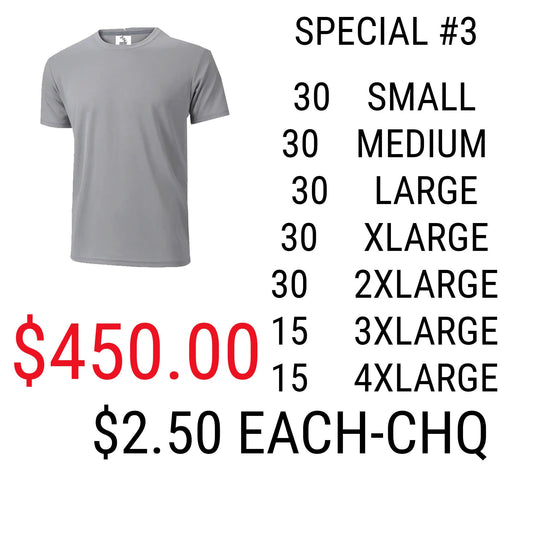 SPECIAL #3 Athletics Adult Sublimation t-shirts grey  (95% Polyester-5% spandex)