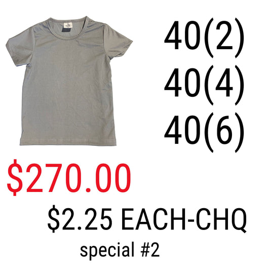 SPECIAL #2ATHLETIC SPORT Kids Sublimation T-Shirts Grey (95% Polyester-5% Spandex) Super Soft Cotton Feel