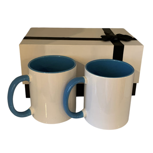 Gift boxes with 2 x  11 oz mugs inner color BLUE