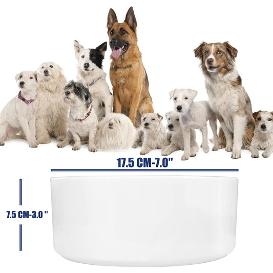 Large Sublimation Pet bowl 7 x 3 inches with AAA Coating -  | Reinforced Styrofoam Packaging" (a10)